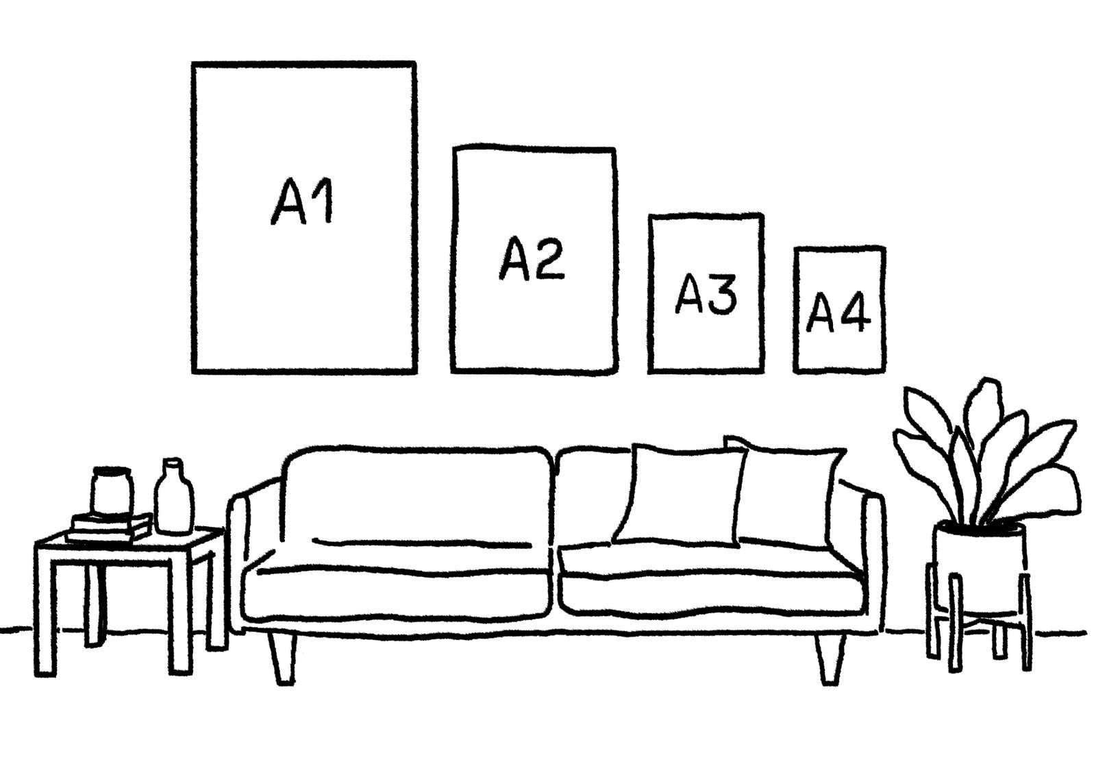 Guía de tamaños A4 A3 A2 A1
