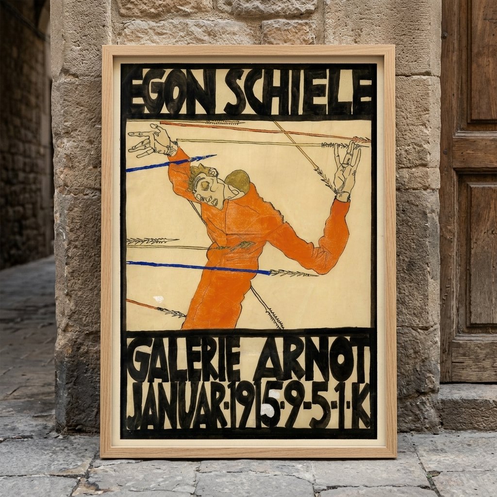 Cartel de la Exposición de Schiele en la Galería Arnot