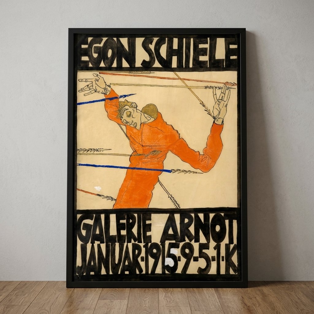 Cartel de la Exposición de Schiele en la Galería Arnot — vista 3