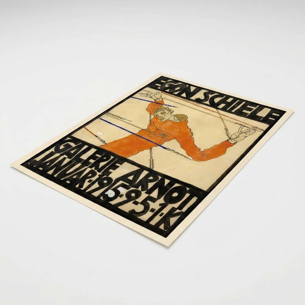 Cartel de la Exposición de Schiele en la Galería Arnot — vista 4