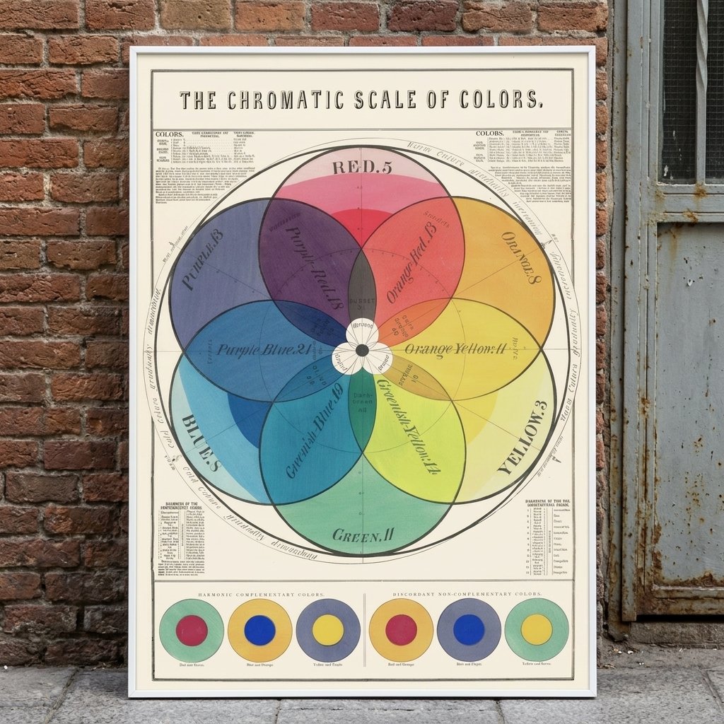 Escala Cromática de los Colores Póster