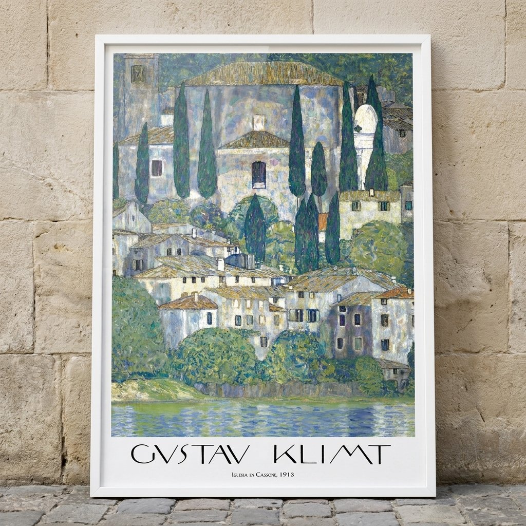 La Iglesia de Cassone - Paisaje con Cipreses