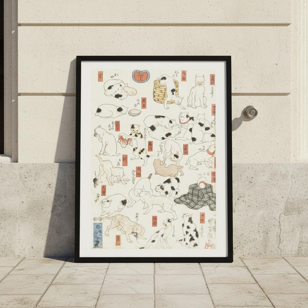 Los Gatos de las 53 Estaciones del Tōkaidō