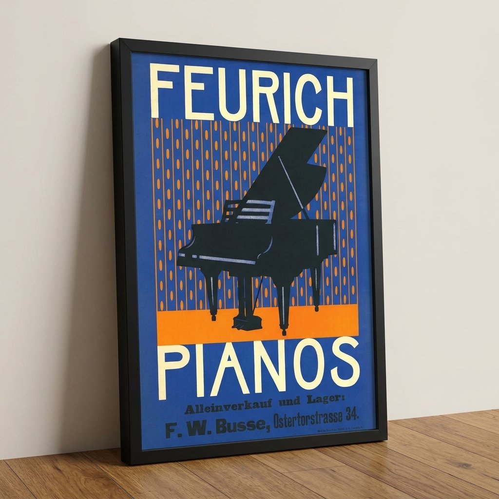 Pianos Feurich - Cartel Publicitario Vintage — vista alternativa