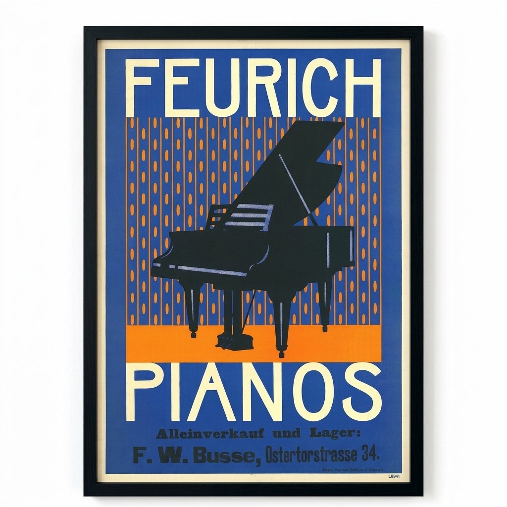 Pianos Feurich - Cartel Publicitario Vintage — vista 5