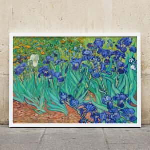 Iris - Flores en Violeta y Verde
