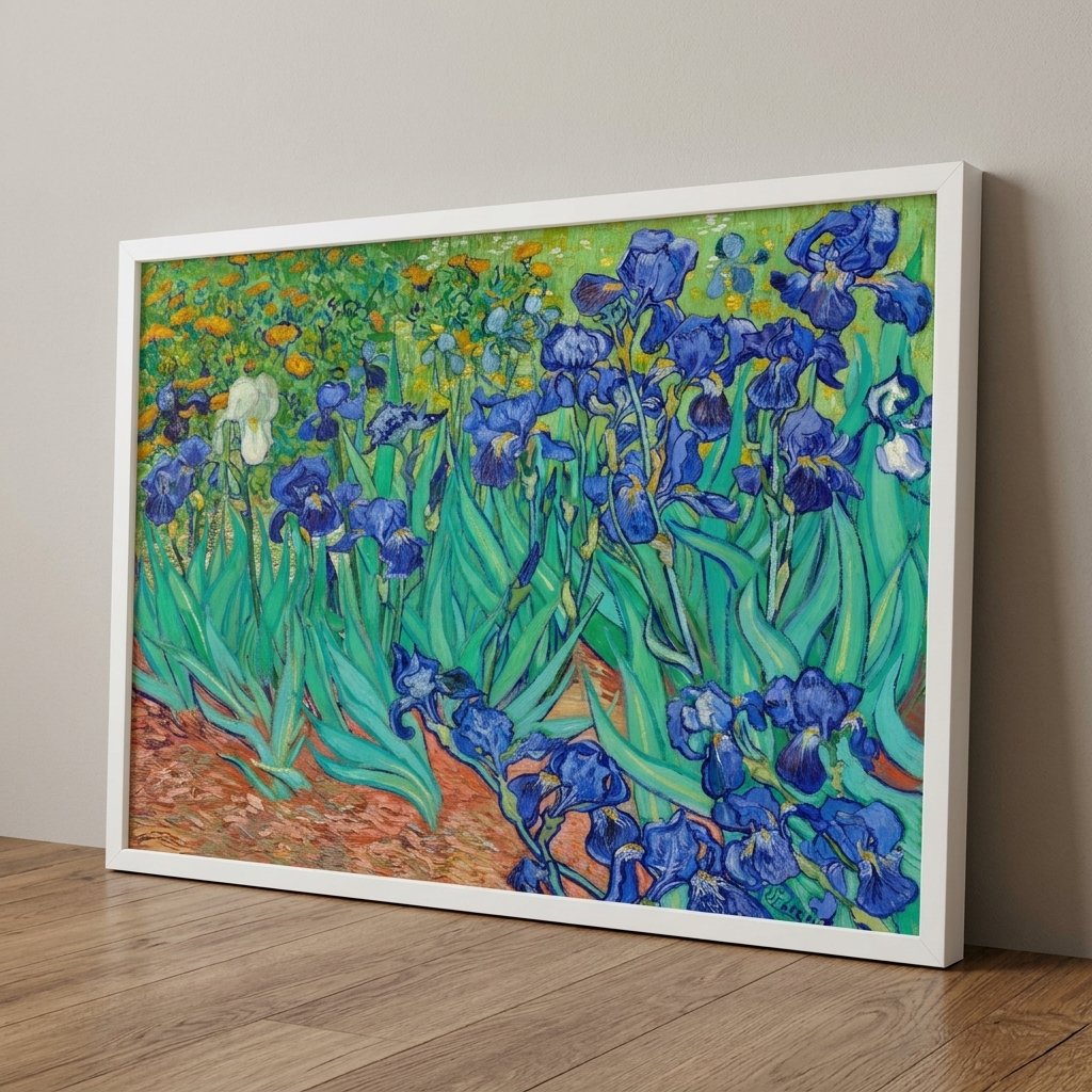Iris - Flores en Violeta y Verde — vista alternativa