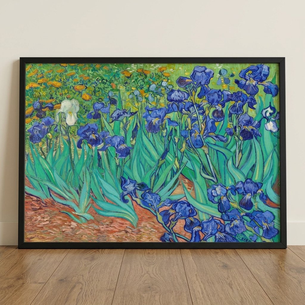Iris - Flores en Violeta y Verde — vista 3